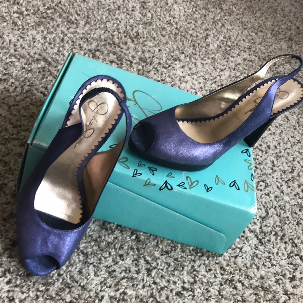 Jessica Simpson peep toe pumps